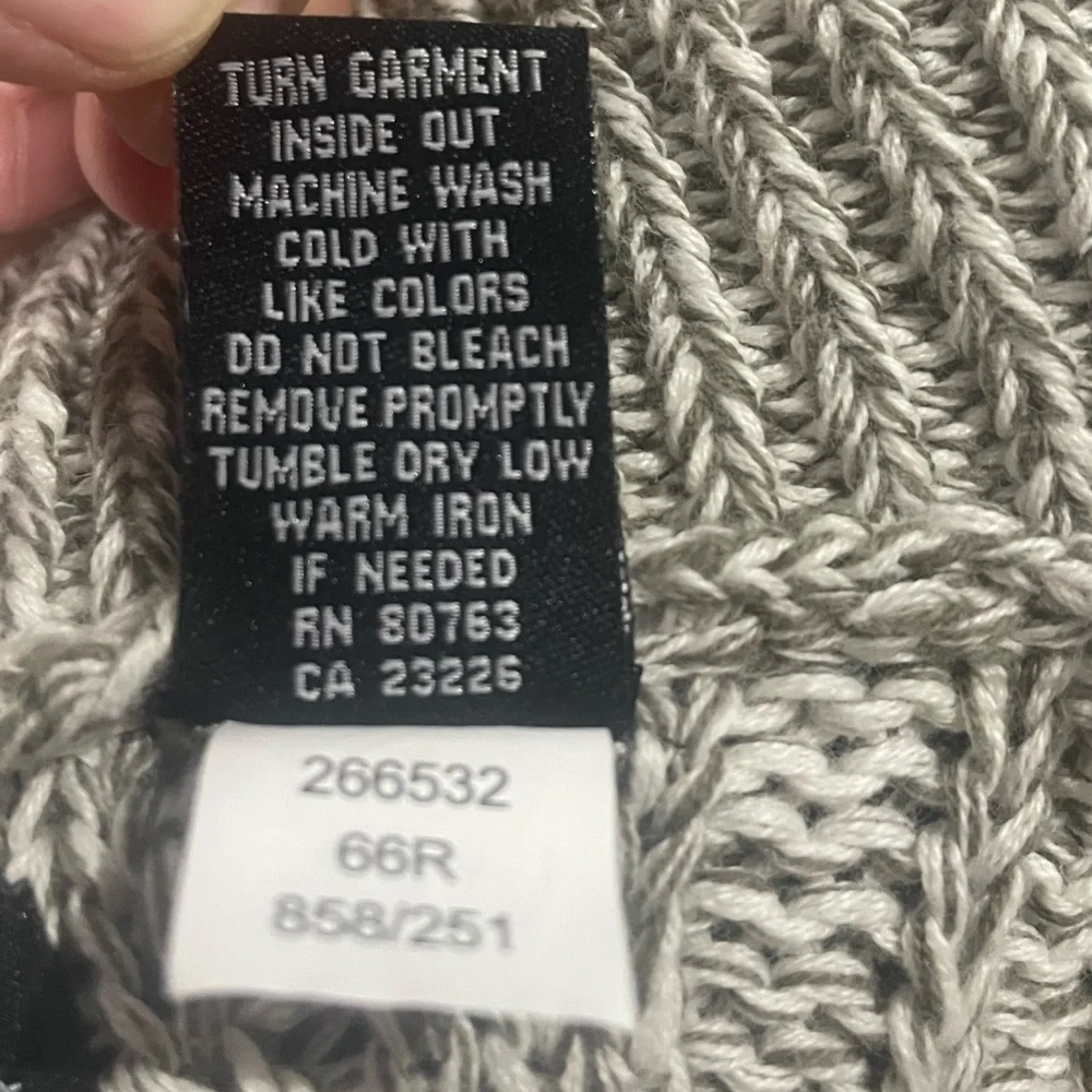 Moda International 100% Cotton Tan Open Cardigan Sweater